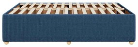 Estrutura de cama sem colchão 160x200 cm tecido azul