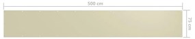 Tela de varanda 75x500 cm tecido Oxford creme