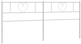 Cabeceira de cama 200 cm metal branco