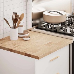 VidaXL Bancada de cozinha retangular 60x63,5x2,7 cm carvalho maciça