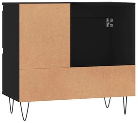 Armário de casa de banho 65x33x60cm derivados de madeira preto