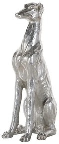 Estatueta decorativa 80 cm prateada GREYHOUND Beliani