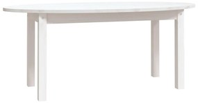 Mesa de centro 110x55x45 cm madeira de pinho maciça branco