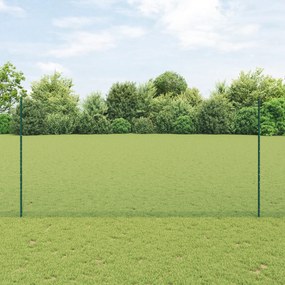 Postes de Cerca vidaXL 11 pcs U-Channel Verde 160 cm Aço