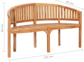 3 pcs conj. lounge de jardim formato banana teca maciça