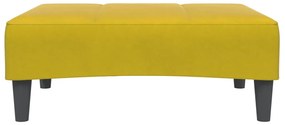 Apoio de pés 77x55x31 cm veludo amarelo