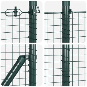 Conjunto de Poste de Cerca Conjunto de 2 Verde