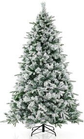 Árvore de Natal artificial de 146 cm com neve e 688 pontas de galhos mistos