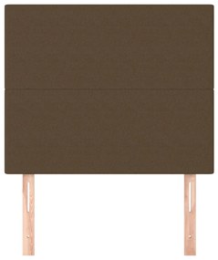 Cabeceira de cama 2 pcs tecido 80x5x78/88 cm castanho