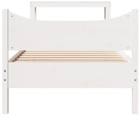Estrutura cama c/ cabeceira 75x190 cm pinho maciço