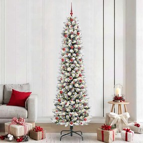 vidaXL Árvore de Natal Artificial Branco 240 cm PVC, Metal e Plástico