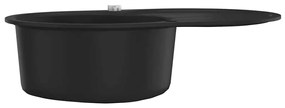 Lava-louça com 1 cuba oval preto
