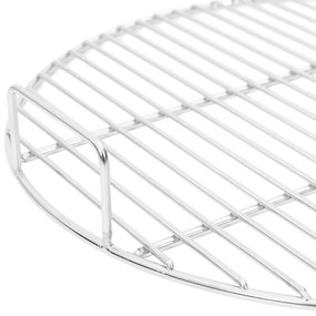 Grelha p/ churrasco redonda c/ pegas Ø44,5cm aço inoxidável 304