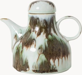 Bule de chá artesanal com vidrado reativo 70's