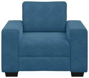 Poltrona 60 cm veludo azul