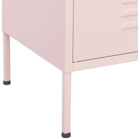 Armário de arrumação aço 80x35x101,5 cm rosa