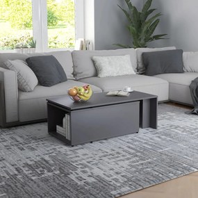 vidaXL Mesa de centro 150x50x35 cm derivados de madeira cinzento