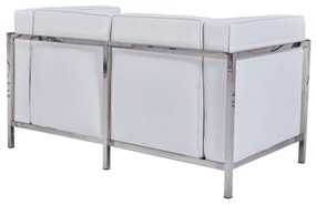 Sofá LOBBY – 2 Lugares – 132x70x68 cm – Estrutura em Aço Inoxidável e
