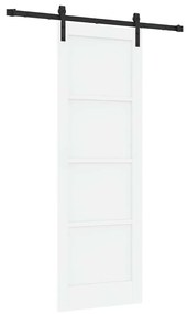 Porta deslizante vidaXL com ferragens brancas 73.5x211 cm de madeira s