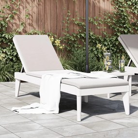 vidaXL Espreguiçadeira 186x60x29 cm PP branco