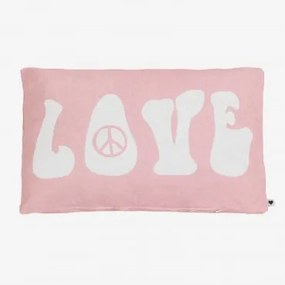 Capa Para Almofada Retangular Em Algodão (30x50 Cm) Peace & Love A - Sklum