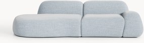 Módulo com chaise longue em bouclé Wolke (3 lugares)