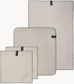 Conjunto de cozinha em microfibra com textura de favo de mel Mega, conjunto de 4