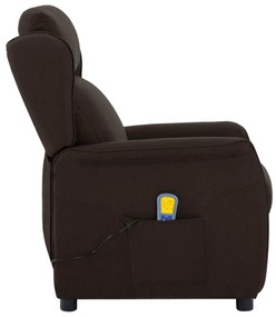 Cadeira de Massagem em Tecido Marrom Escuro