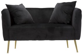 SOFÁ 2 LUGARES BUCAREST PRETO 127X74X71 CM