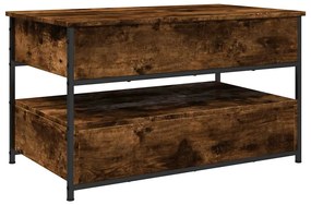 Mesa de centro 85x50x50 cm deriv. madeira/metal carvalho fumado