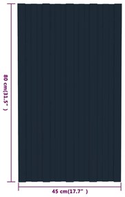 Painéis de telhado 36 pcs 80x45 cm aço galvanizado antracite