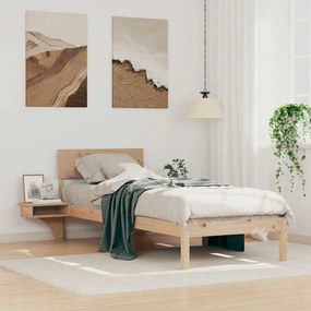 vidaXL Estrutura de cama com mesas de cabeceira com cabeceira Castanho