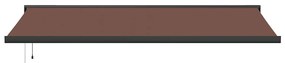 Toldo retrátil automático 500x300 cm castanho