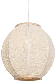 Candeeiro de suspensão oriental natural 46 cm - Rob Oriental