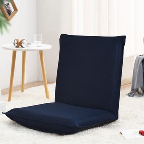 Cadeira almofadada com apoio de costas Ideal para a leitura Meditação  98 x 47 x 7,5 cm Azul-marinho