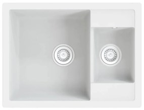 Lava-louça cozinha orifício extravas. cuba dupla granito branco