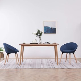 vidaXL Cadeiras de jantar 2 pcs tecido azul
