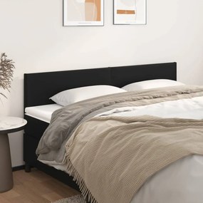 Cabeceira de cama 2 pcs couro artificial 90x5x78/88 cm preto
