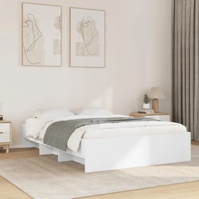 Estrutura de cama 140x190 cm derivados de madeira branco