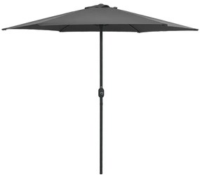 47346 vidaXL Guarda-sol de exterior c/ mastro alumínio 270x246 cm antracite