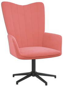 327703 vidaXL Cadeira de descanso veludo rosa