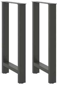 vidaXL Pés para mesa de bar antracite 2 peças 50x(90-91) cm aço