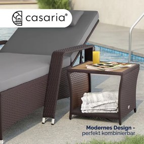 Mesa de apoio Jardim Polyrattan 45x45x40cm castanha