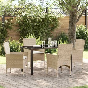 vidaXL Conjunto de Jantar para Jardim 5 Peças com Almofadas