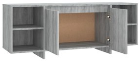 Móvel de TV 130x35x50 cm aglomerado cor sonoma cinzento