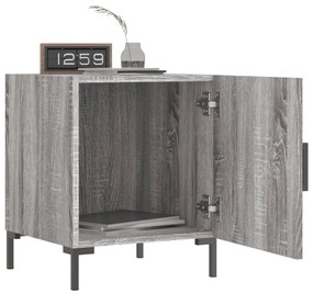 Mesa cabeceira 40x40x50 cm derivados de madeira cinzento sonoma