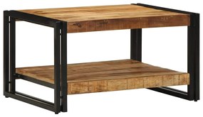 vidaXL Mesa de centro 70x50x38 cm madeira de mangueira áspera maciça
