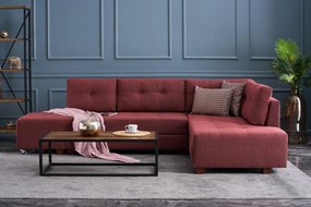 Sofá-cama de Canto Manama – Vermelho Claret – 280 x 85 x 206 cm