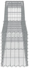 Cestos gabião arqueados 3 pcs 400x30x40/60 cm ferro galvanizado