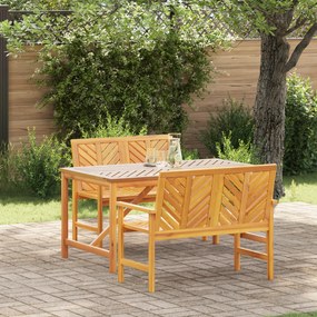vidaXL Conjunto de Jantar de Jardim 3 Peças Madeira Sólida Acácia